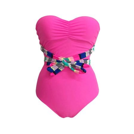Pink Color One Piece Swimsuit