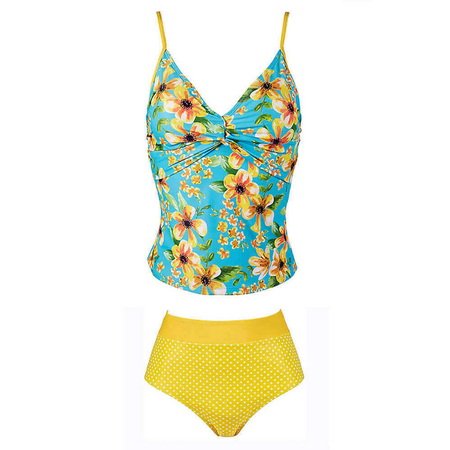 Womens Bright Colored Tankinis swimwear