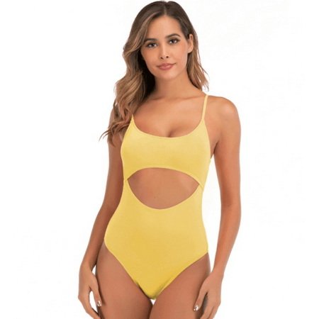Solid Color Sexy One-Piece Swimsuit