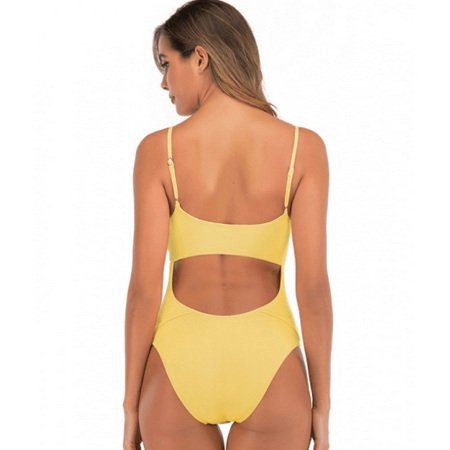 Solid Color Sexy One-Piece Swimsuit
