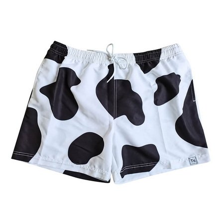 Mens Cow Printed Custom Swim Shorts