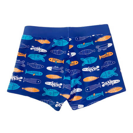 Wonderful Fishes Print Boy Trunks Swimwear