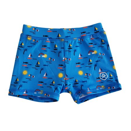 Boy Swimwear Short With Seaside Printing
