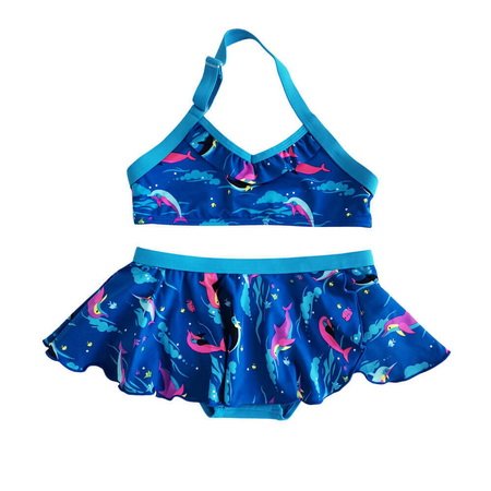 Dolphin Print Recycle girl's Bathing Suit